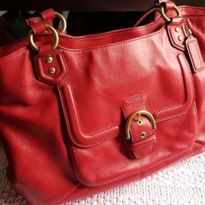 COACH Red leather purse
